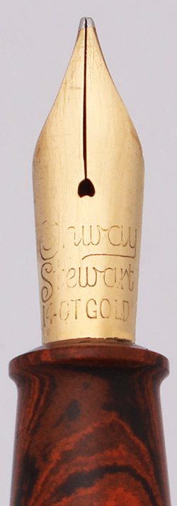 最終値下ConwayStewart 1930年代製542モデル 万年筆セット Conway Stewart 286M Fountain Pen (1930s) - Mottled Red Hard Rubber